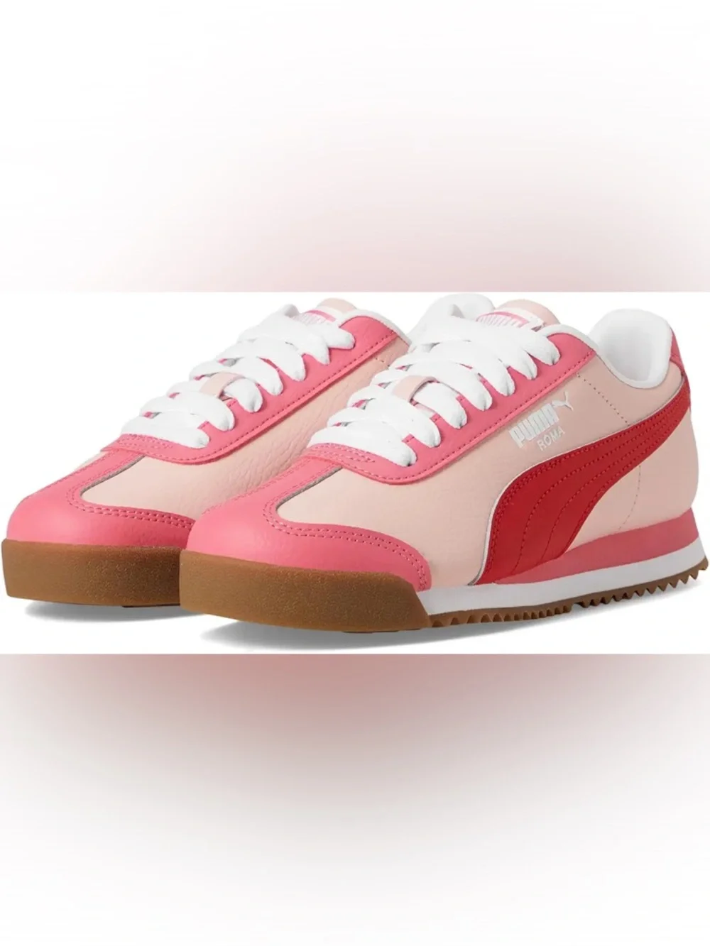 Puma Roma 24 Leather Pink Retro Sneakers NWT
